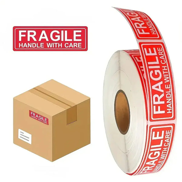 120pcs/roll Fragile Label Stickers Handle With Care Warning Signs Careful shipping Tags sticker - Aliexpress